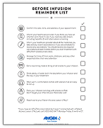 Cover image of the UPLIZNA Pre-Infusion Checklist for patients